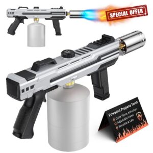 Powerful Propane Torch Gun with Adjustable Flame – Heavy-Duty Blow Torch for BBQ