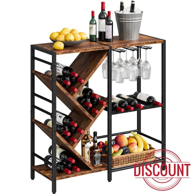 HOOBRO Wine Rack Freestanding Floor