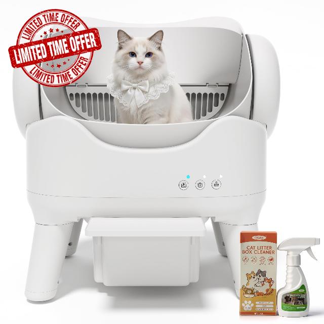 RPZ Automatic Self-Cleaning Cat Litter Box for Large Cats & Multi-Cat Homes