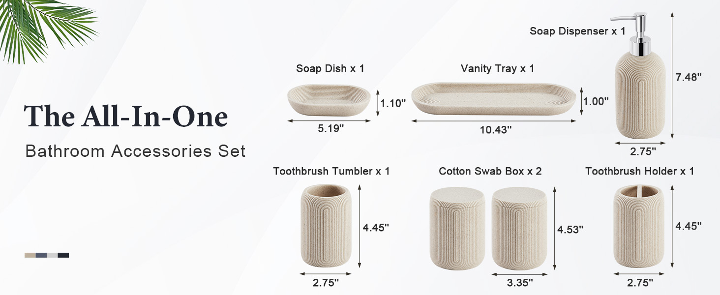 bathroom accessory set