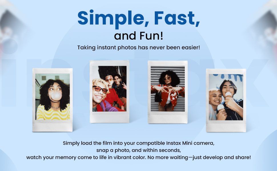 Instax Mini instant film, Instax Mini photo film, Instax mini film pack, Instax Mini 10 pack,