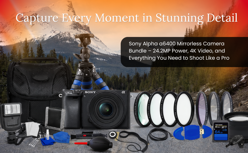 Sony Alpha a6400 with accessories