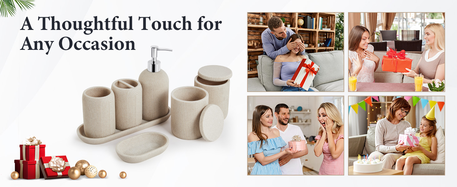 modern bathroom accessory set