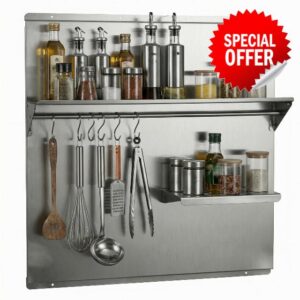 30×24 Inch Stainless Steel Stove Backsplash with Shelf