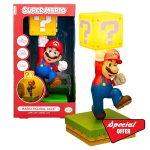 Paladone Super Mario Diorama Light – 35cm Tap-Activated Lamp with 3 Brightness Settings & Official Sound