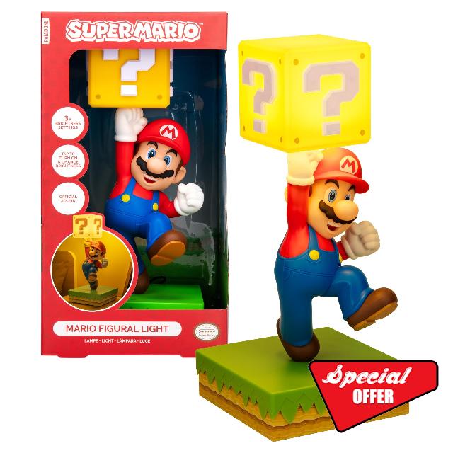 Paladone Super Mario Diorama Light – 35cm Tap-Activated Lamp with 3 Brightness Settings & Official Sound