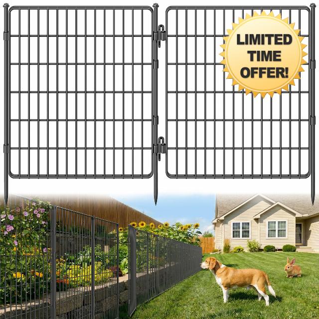 [3-PLY] No Dig Garden Fence Animal Barrier with Gate