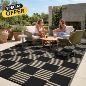 Garvee Waterproof Outdoor Rug 8x10