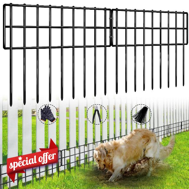 42.5ft (L) x 13in (H) Garden Fence Animal Barrier