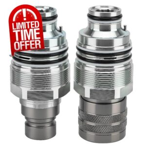 6679837 6680018 Hydraulic Flat Face Connect Coupler Thread Male & Female Kit for Bobcat 883 A220 A300 A250 S130 S150 S160 S175 S185 S205 S220 S250 S300 S330 T140 T180 T190 T300 T320 T450 T55