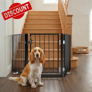 BFNN Metal Free Standing Dog Gate