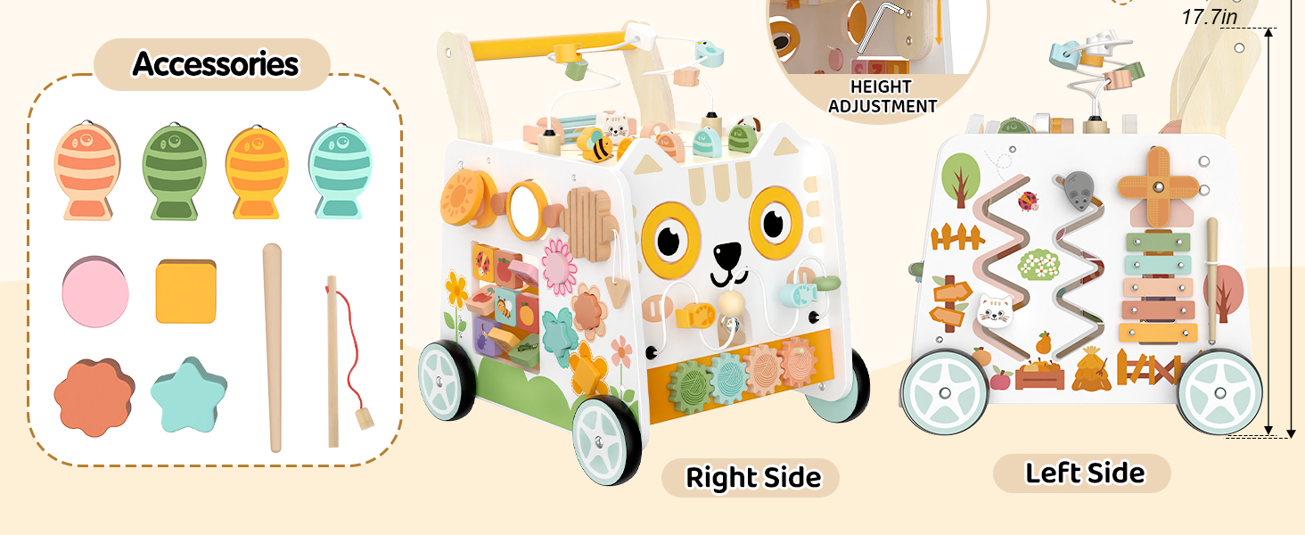 Wooden Kitty Baby Walker