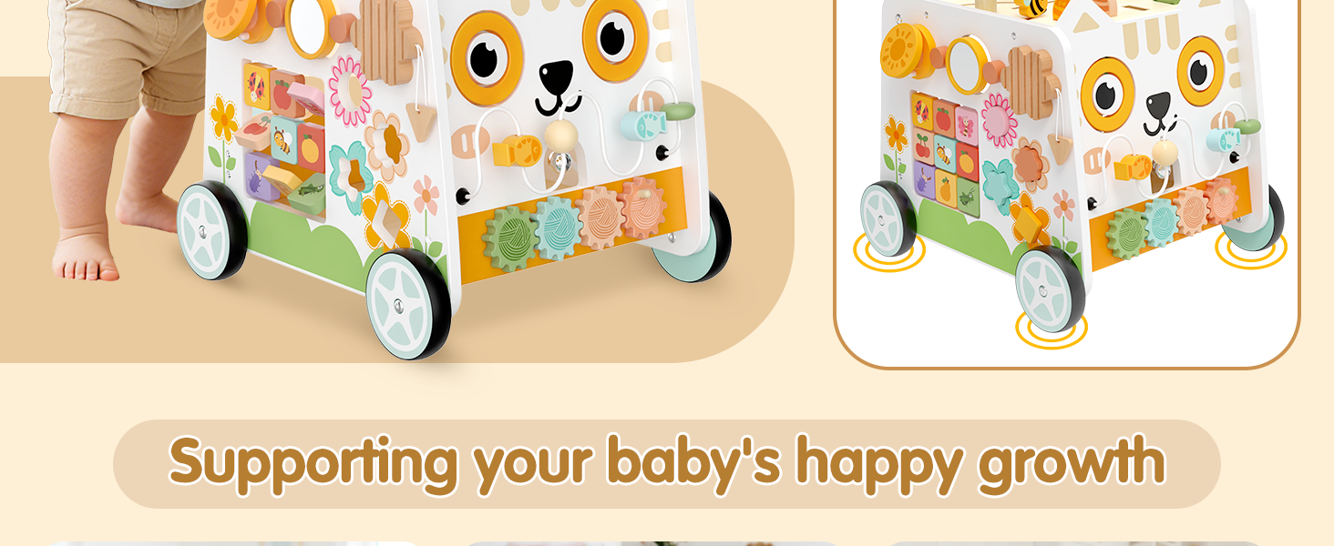Wooden Kitty Baby Walker
