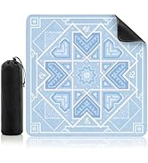 Kyerlish Mahjong Mat with Black Carrying Bag, 32.4 x 32.4 Inch American Mahjong Mat for Table, No...