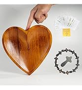 Prayer Bowl with Cards, Wooden Heart Prayer Bowl Set with Cross, Christian Gifts for Women Men, A...