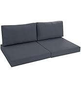 Summsun Outdoor Cushions for Patio Furniture, Outdoor Seat Cushions with Waterproof Removable Cov...