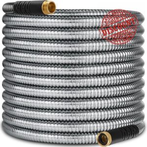150 ft Stainless Steel Garden Hose - 2026 New Upgraded Metal Water hose - Flexible Water Hoses Pipes with Latex Core