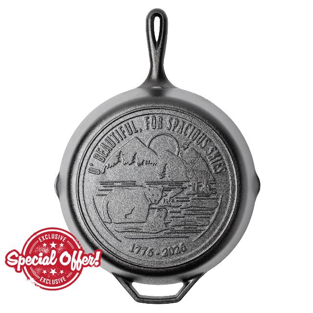 Lodge 12 Inch Cast Iron Skillet – Pre-Seasoned Frying Pan with Teardrop Handle – Oven