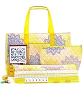 Kyerlish American Mahjong Tile Set with Printed Carrying Bag, 166 Premium Pink Tiles, 4 All-in-On...
