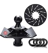 30K Lbs 5th Wheel to Gooseneck Ball Adapter | 2" Kingpin, Fits Pickup 5th Wheel Hitches | Replace...