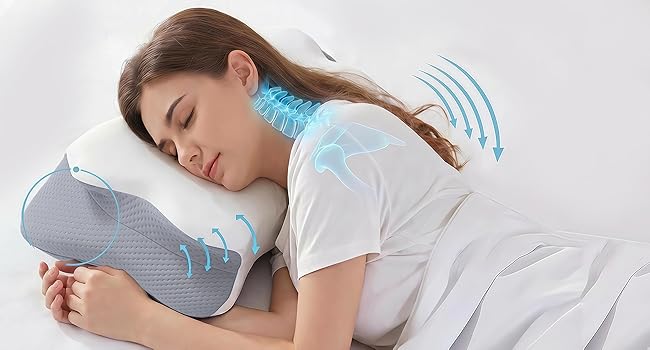 Cervical Neck Pillow for Pain Relief Sleeping Queen Size