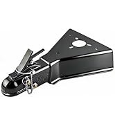 Straight Trailer Coupler with 14000 lbs Trailer Tongue Coupler, Fits 2-5/16"" Hitch Balls &, 3" C...