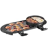 VEVOR Hot Pot with Grill, 1800W 2-in-1 Electric Smokeless Grill and Hot Pot, Korean BBQ Shabu Sha...
