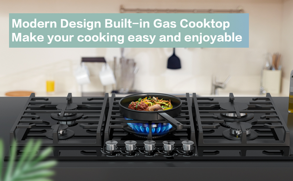 34 built in gas stove top