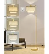 64" Modern Floor Lamp for Living Room Bedroom, Arc Floor Lamp with 3 Color Temperatures, Standing...