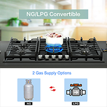 tempered glass gas cooktop