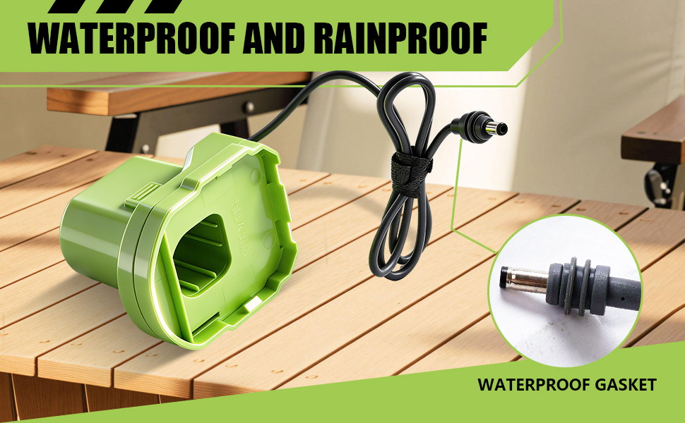 Weatherproof Battery Adapter Cord for Car