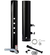 FlexHitch 30K LBS Heavy-Duty Gooseneck Trailer Coupler | 8" Height Adjustable | 4" Square Tube | ...