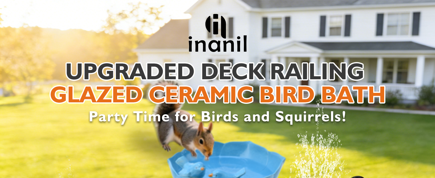 Deck Railing Bird Bath