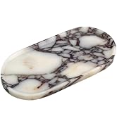 Genuine Marble Tray for Bathroom Sink, Perfume Tray for Vanity, Real Stone Tray for Home Decor, W...