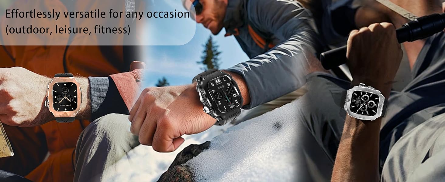 Metal case with band for Apple Watch 46mm