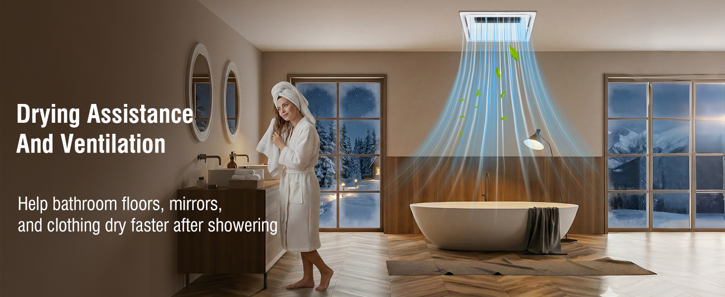 Bathroom Exhaust Fan with Heater