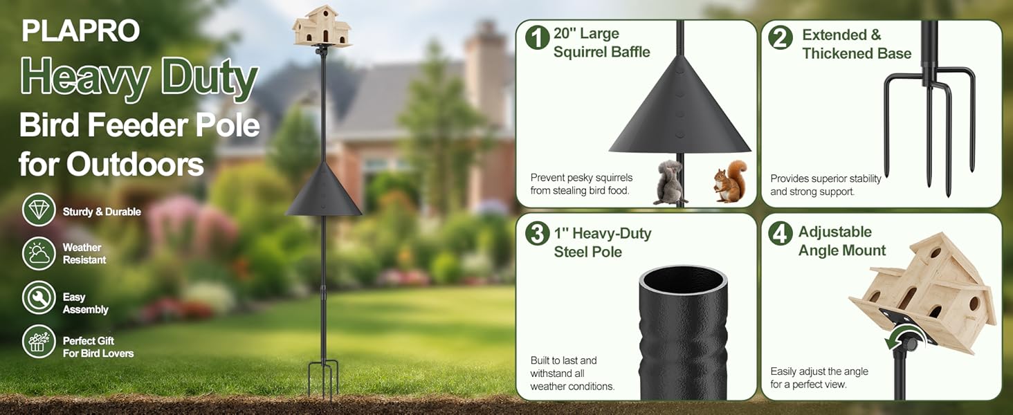 bird feeder pole