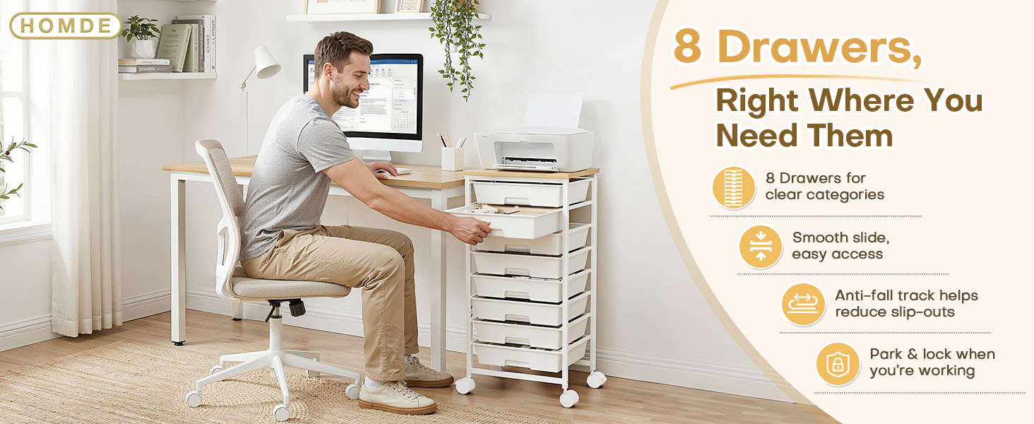 Rolling Storage Drawer Cart
