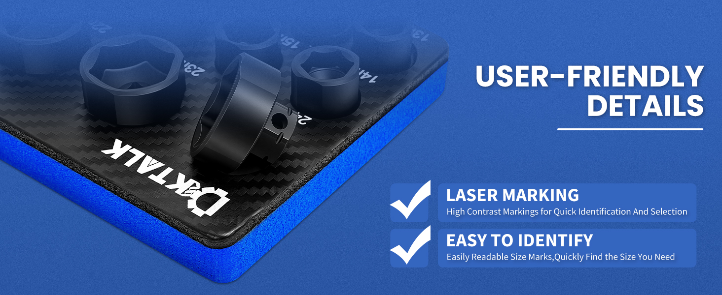 19pcs stubby socket set sockets 3/8 impact low profile socket set drive metric tools adapter