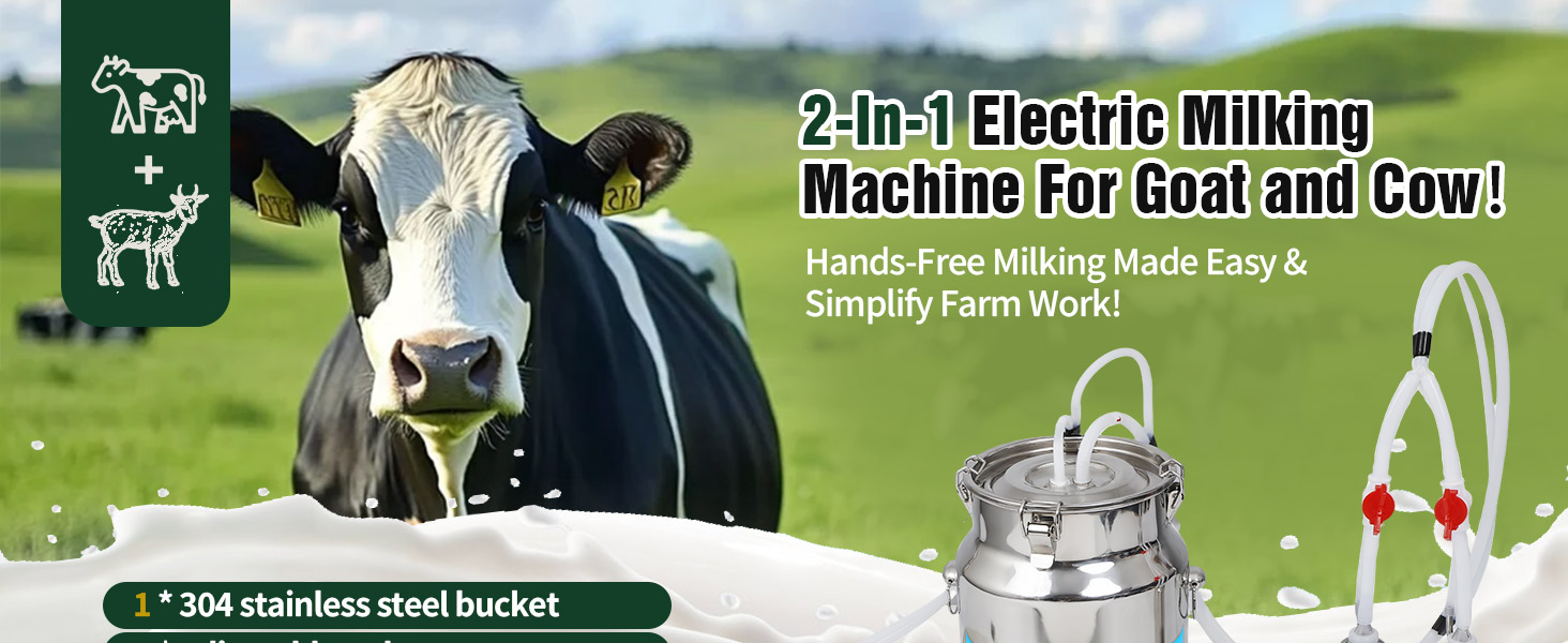 electric milking machine for goats and cows