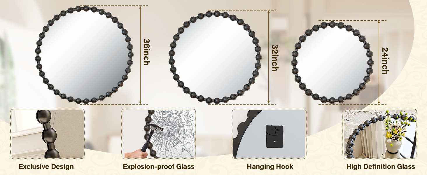 3 size of mirror