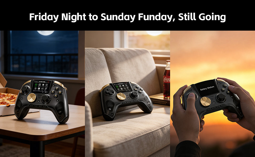 RG G01 Wireless Gaming Controller with Heart Rate Monitor & Display