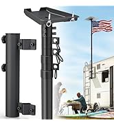 SCWN RV Flag Pole with Holder,Starlink Gen 3 RV Ladder Pole Mount Kit,RV Ladder Mount,Heavy Duty ...