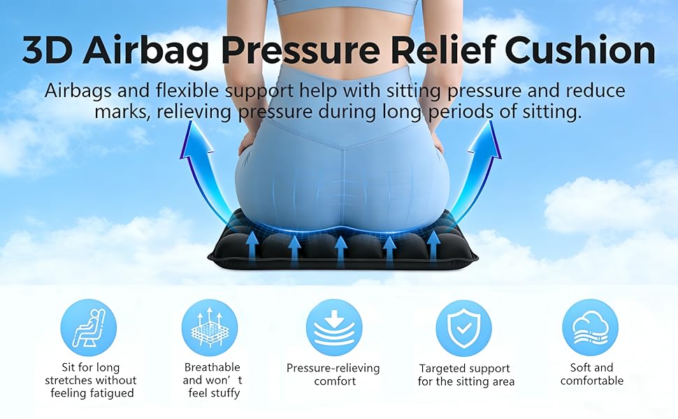 3D Airbag Pressure Relief Cushion