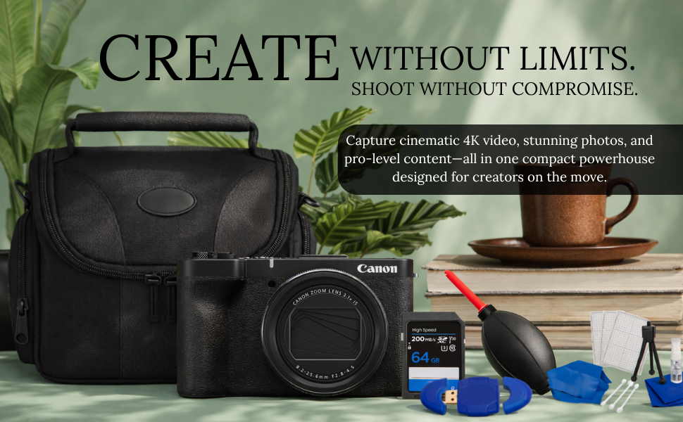 Canon PowerShot V1 Hybrid Camera with accessories