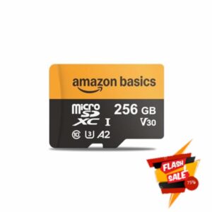 Amazon Basics 256GB microSDXC Memory Card with Adapter for Action Cameras