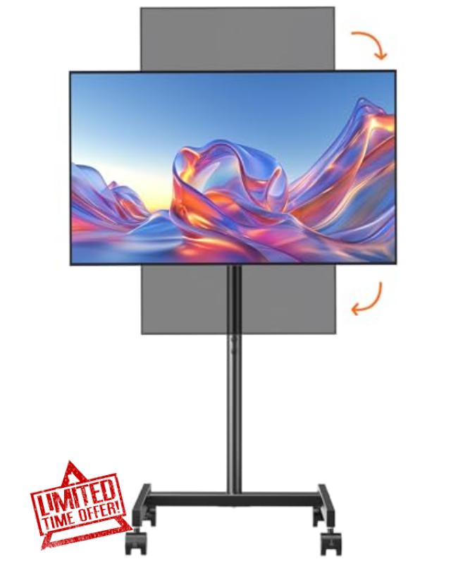 Afaloona Rolling TV Stand for 13-55 Inch TVs up to 44 lbs
