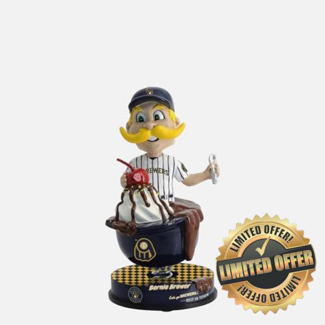 Bernie Brewer Milwaukee Brewers Ice Cream Helmet Mini Bobblehead MLB