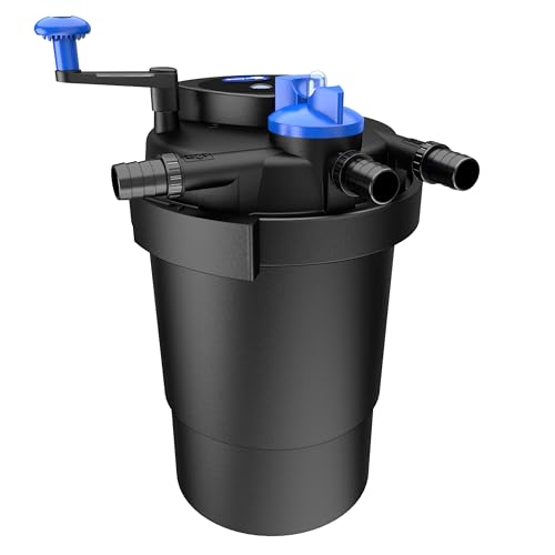 1840GPH/7000L Pond Filter with 13W Cleaning Light