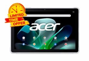 acer Iconia Tab M10 M10-11-K5N0 Tablet | 10.1" 1920 x 1200 IPS Touch | MediaTek MT8183C Octa-Core CPU | 4GB LPDDR4 | 128GB eMMC | WiFi-5 | Front 5MP & Rear 8MP Webcam | Bumper Case | Android 12